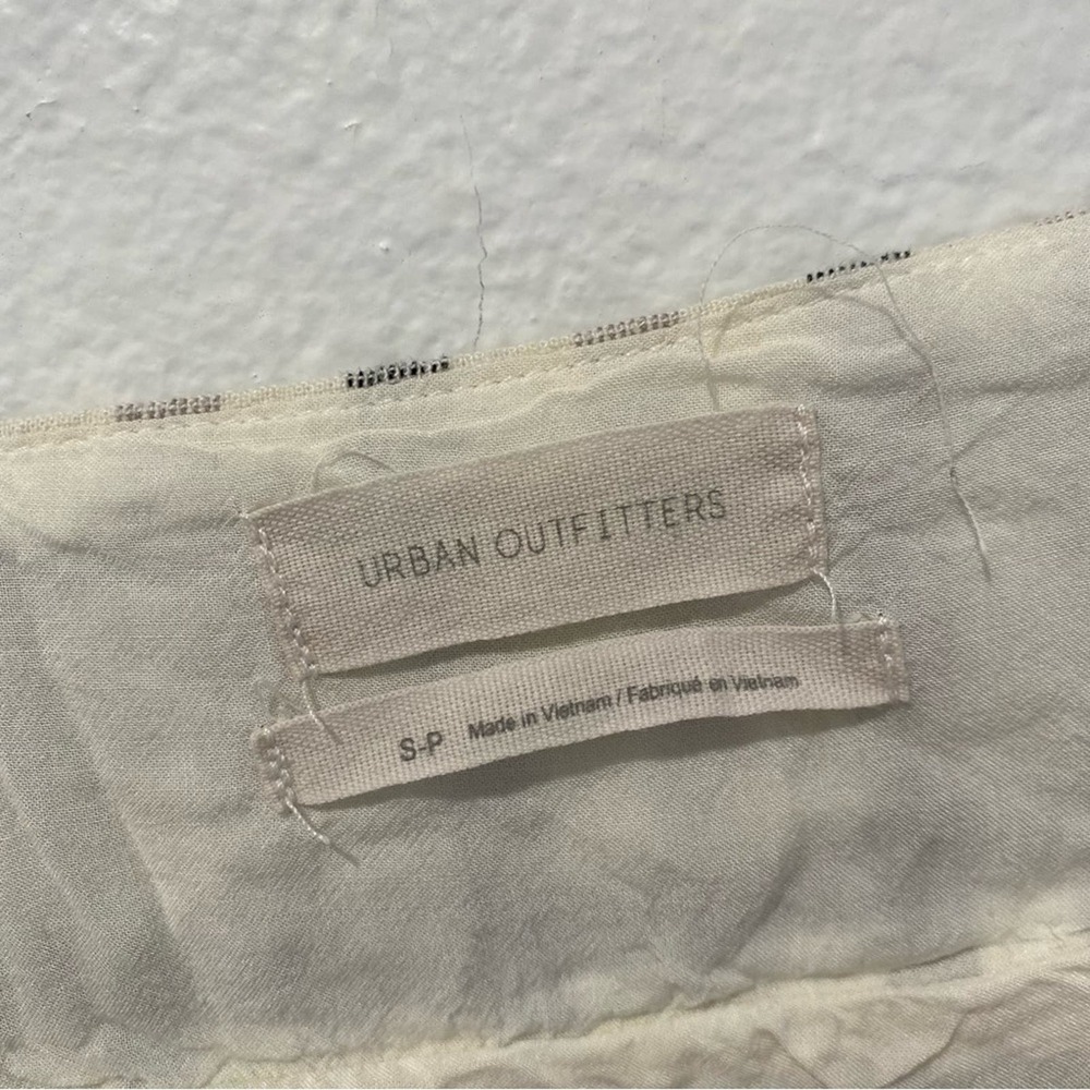 Urban Outfitters Women's Winona White Plaid Mini Dress sz S - Picture 5 of 8